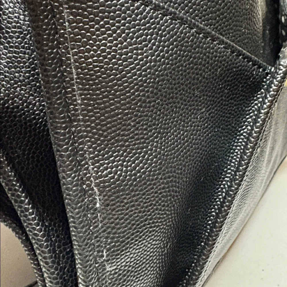 Lulu Guinness Black Faux Leather Crossbody (missing top handle)